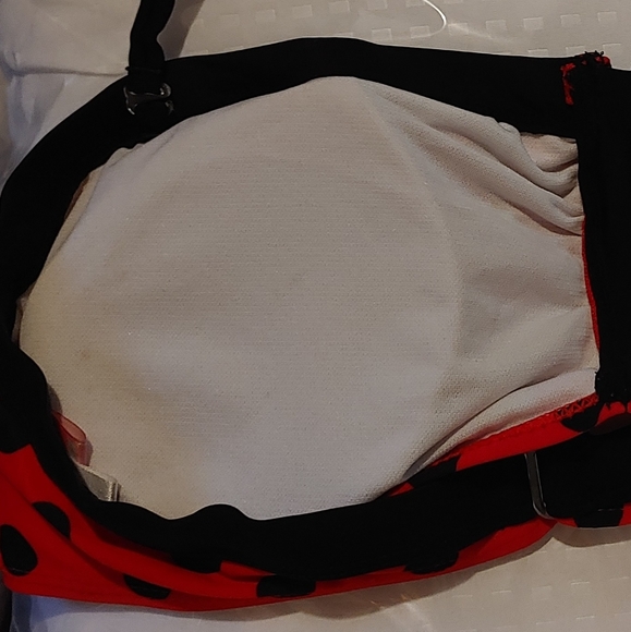 Hello Kitty by Sanrio Bikini Bandeau Top Swimming Suit Swimwear Ladybug Print Lg - Picture 9 of 9